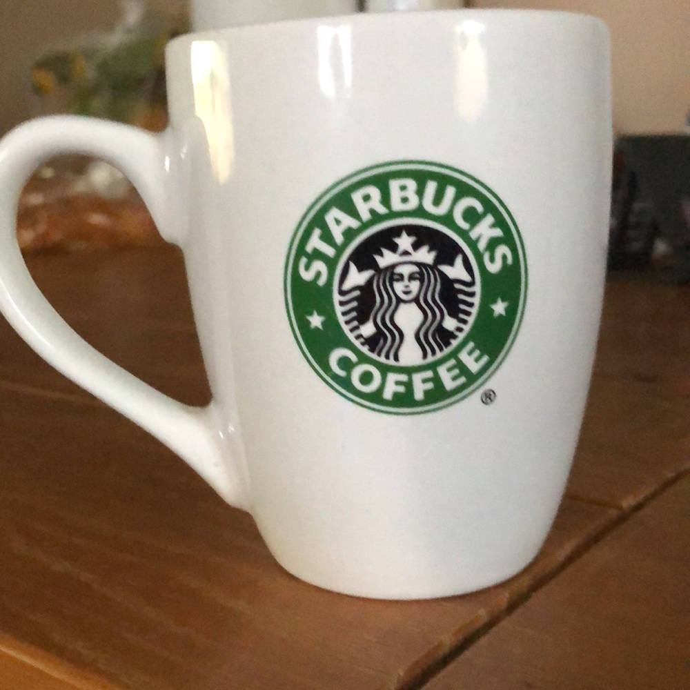 White Starbucks Mermaid Logo Mug 2010